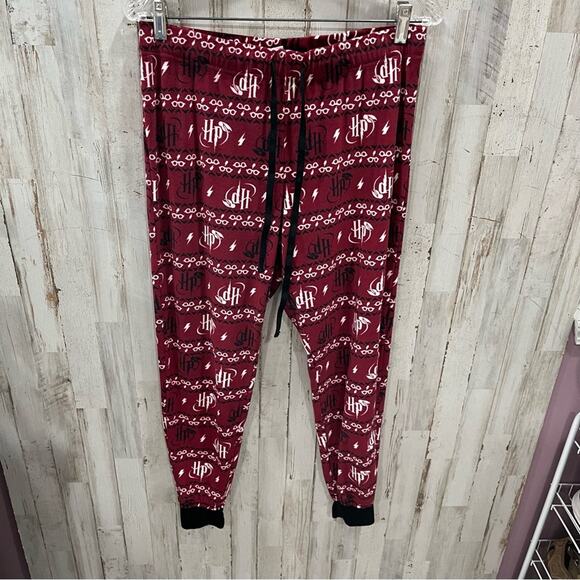 Womens Harry Potter Logos and Lightning Bolts Pajamas Jogger Fleece - Picture 5 of 9